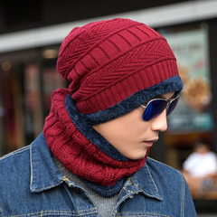 Wool Cap With Neck Warmer | Beanie And Scarf Set With Fleece Mask |