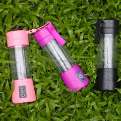 Rechargeable Portable Mini Juicer Blender – 6 Blades, 380ml Outdoor Juicing Cup [Random Color]