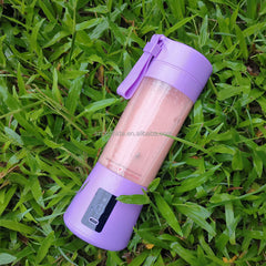 Rechargeable Portable Mini Juicer Blender – 6 Blades, 380ml Outdoor Juicing Cup [Random Color]